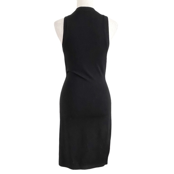 ARITZIA WILFRED FREE BEHATI BLACK FAUX LEATHER SLEEVELESS BODYCON MINI DRESS - S - Picture 4 of 9